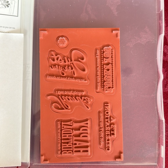 🚨LAST CHANCE🚨Stampin’ Up! RETIRED Hostess Cling Afterthoughts Stamp Set NIB - Picture 2 of 3